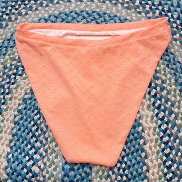 New! Becca Peach High Waist Bikini Bottoms - Picture 4 of 6
